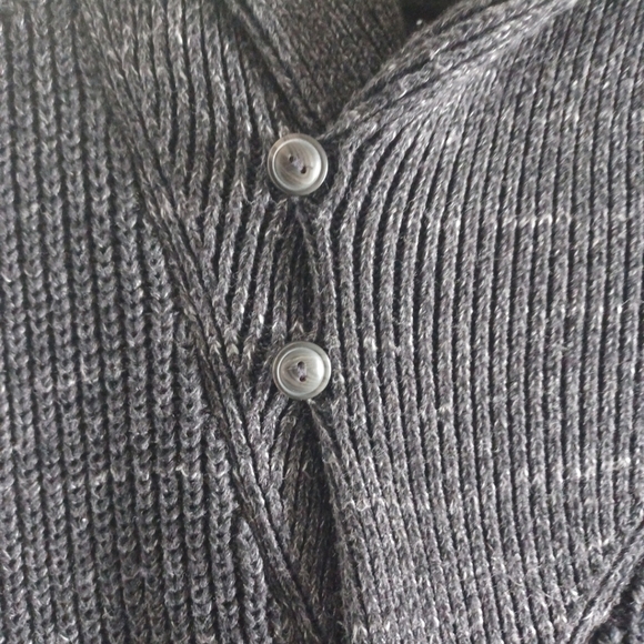 RALPH LAUREN Dark Gray Shawl Collared Cardigan Sweater, XL - Picture 12 of 15